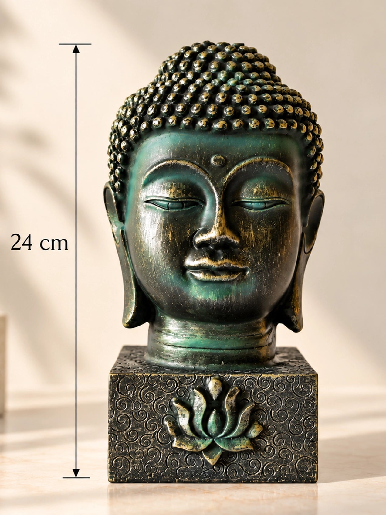 Divine Buddha Face Idol | 24 cm