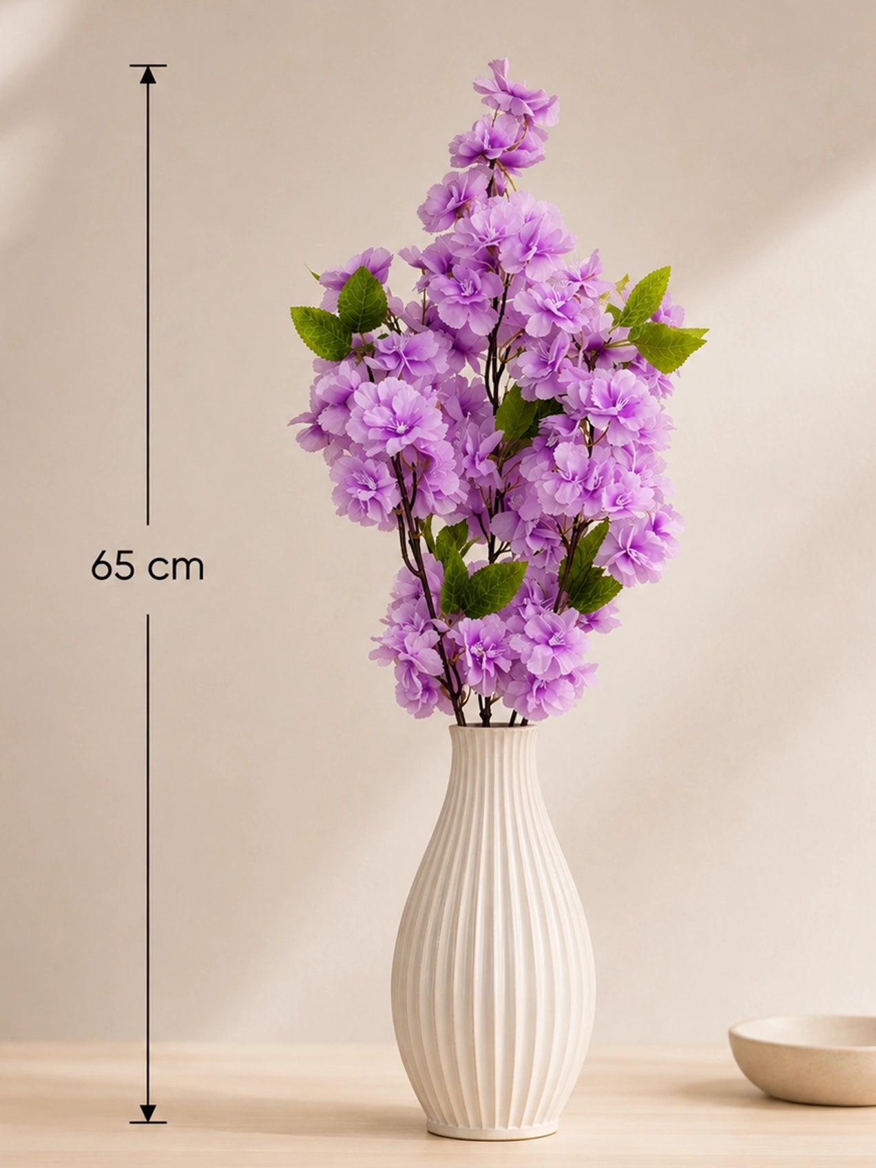 Cherry Blossom Flower Bunch | Purple | 65 cm