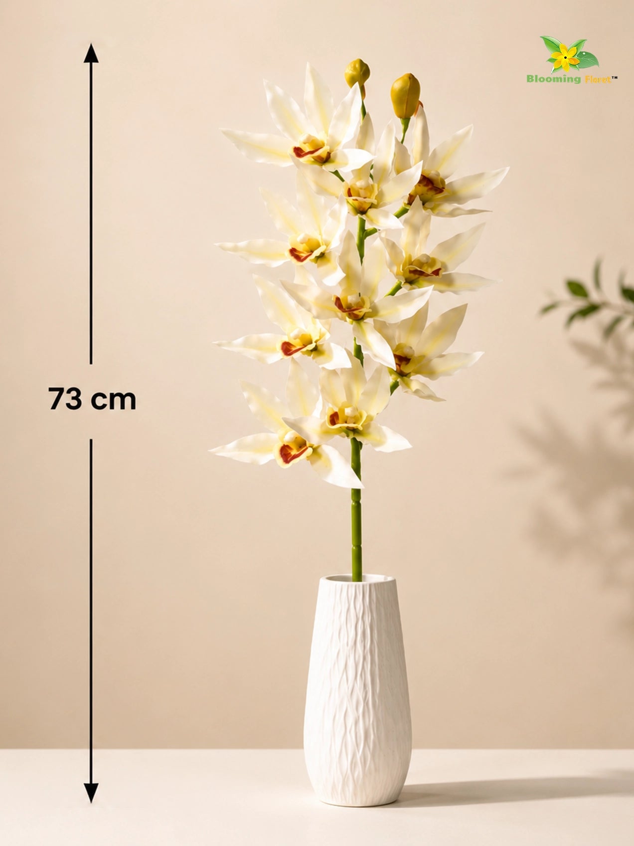 Orchid Flower Stick | White | 73 cm