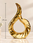 Ceramics Figurine Statue | Gold | 29 cm