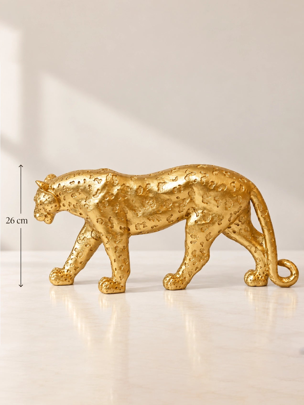 Gold Leopard Figurine | 26 cm