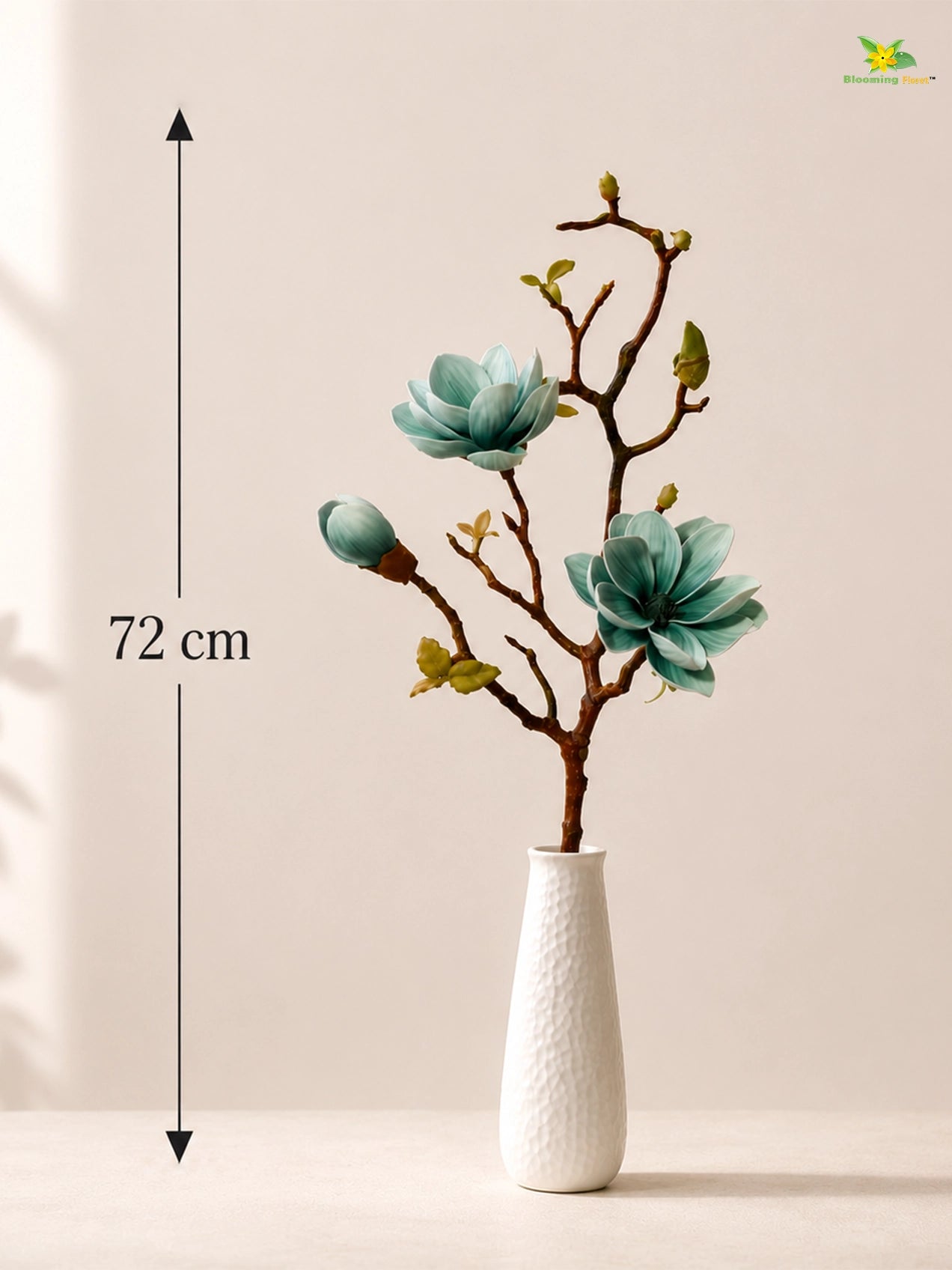 Magnolia Ikebana Flower Stick | Blue | 72 cm | Set of 2