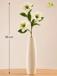 Magnolia Flower Stick | White, Green | 95 cm