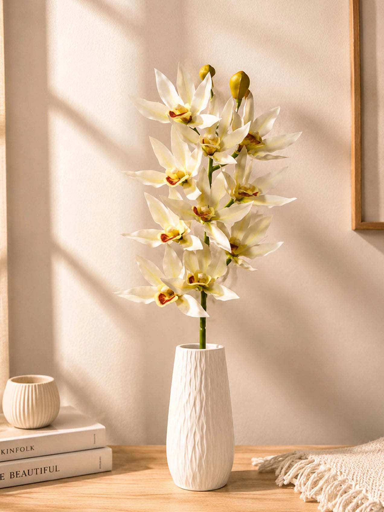 Ocean Sea Wave Candle & Diffuser Set with White Orchid