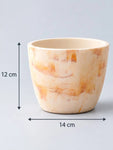 Vivid Tie-Dye Planter | Beige | 12 cm | Set of 5