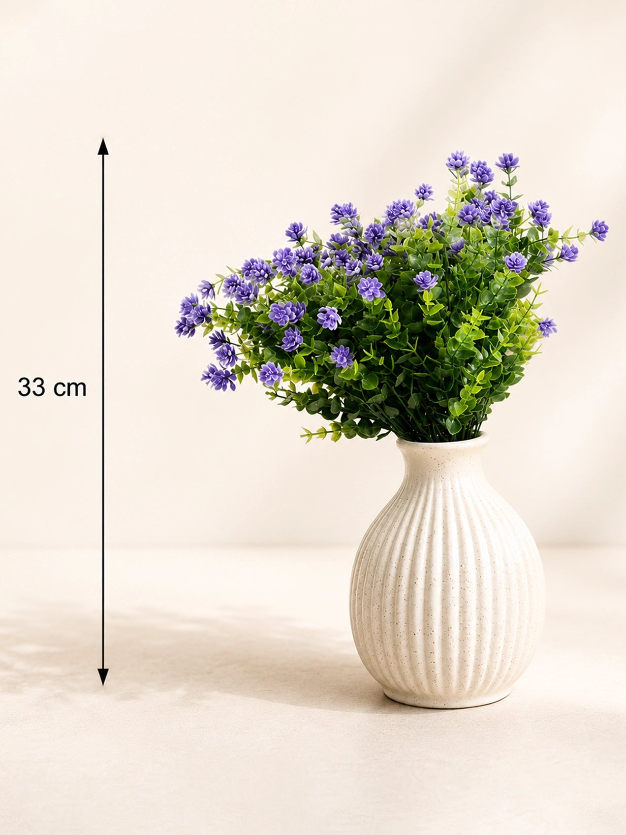 Artificial Kalanchoe Flower Bunch | Purple | 33 cm