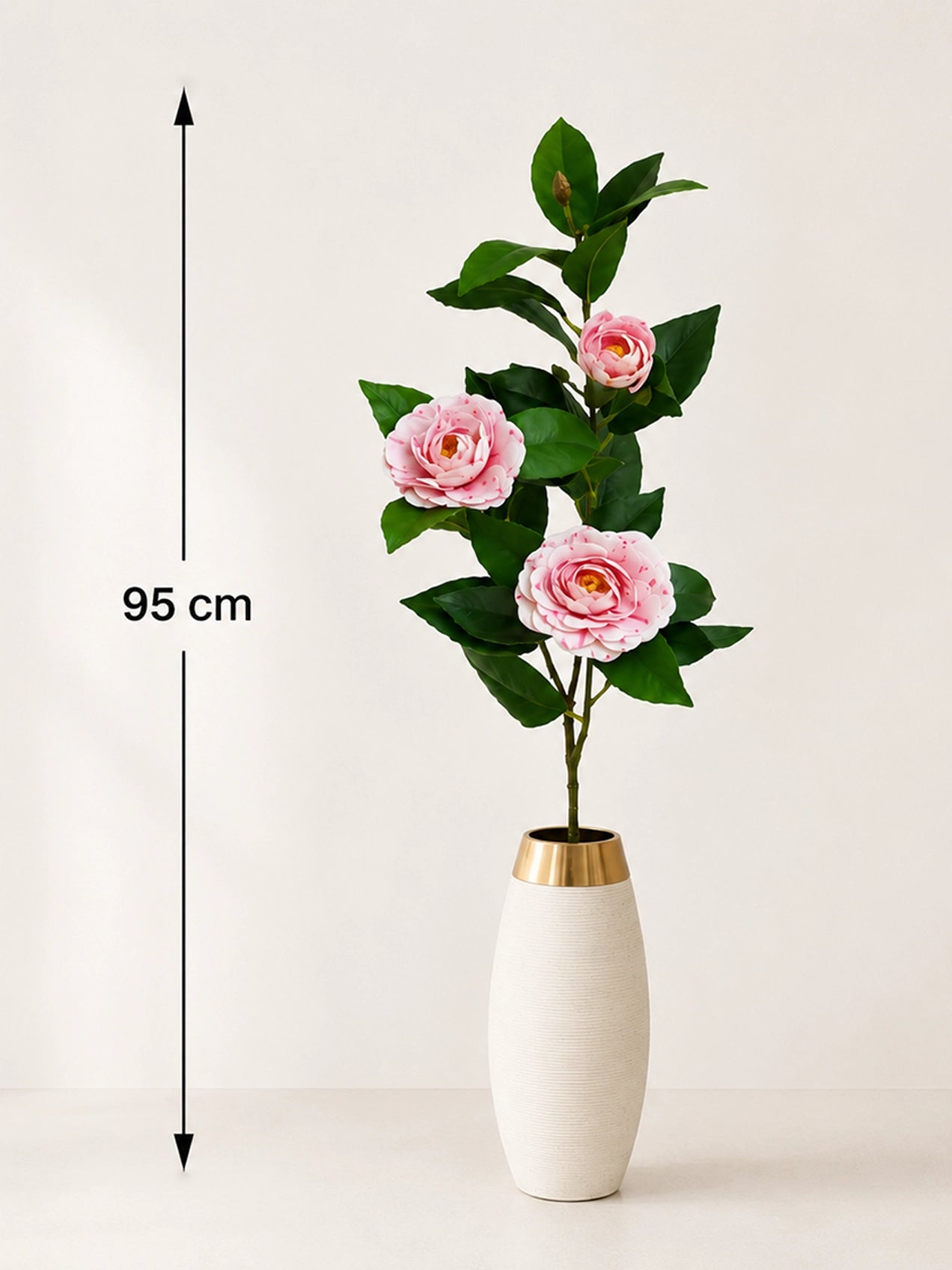 Artificial Rose Stick | Light Pink | 95 cm