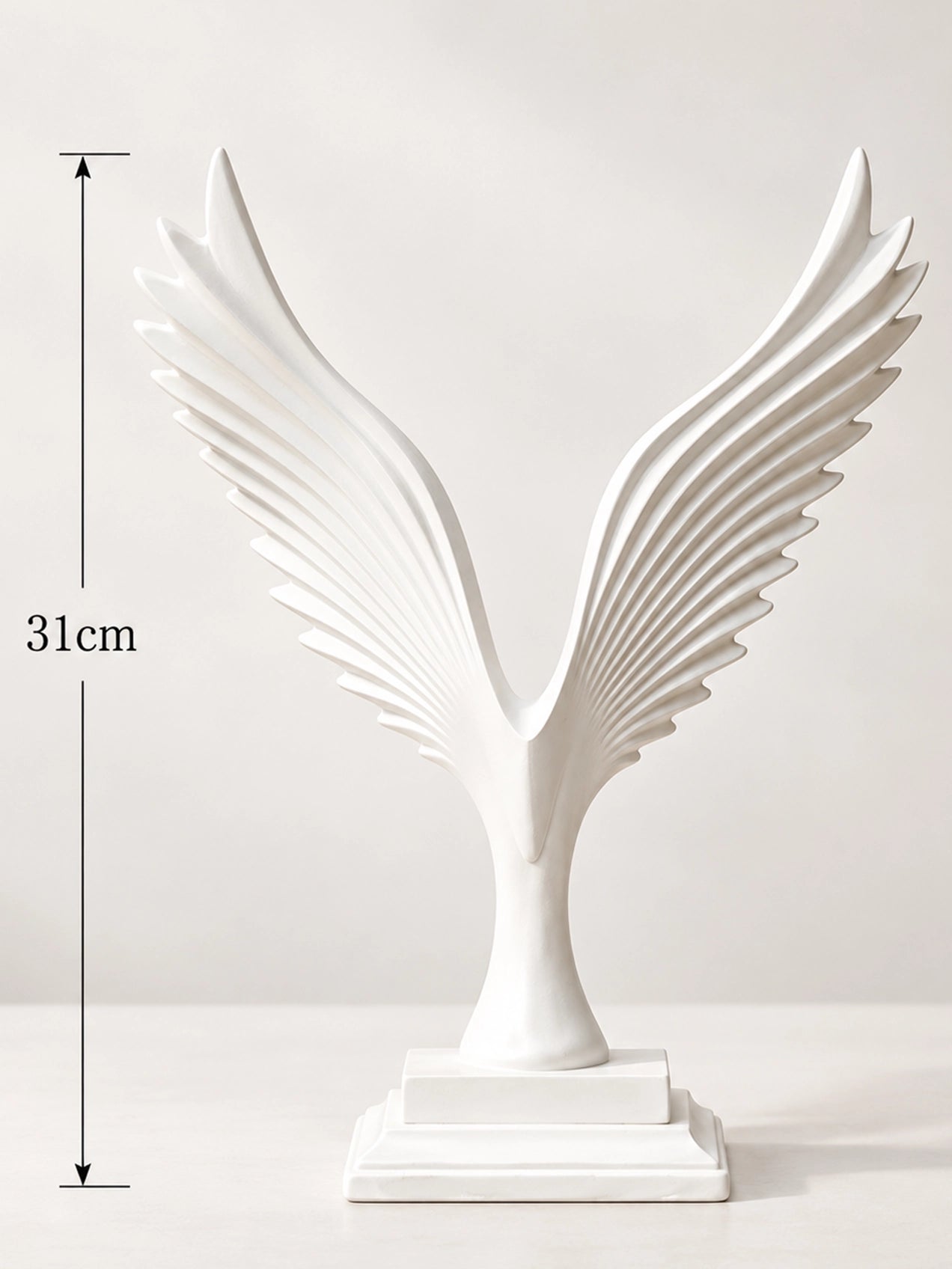 Ascendancy Roc Winged Sculpture | White | 31 cm