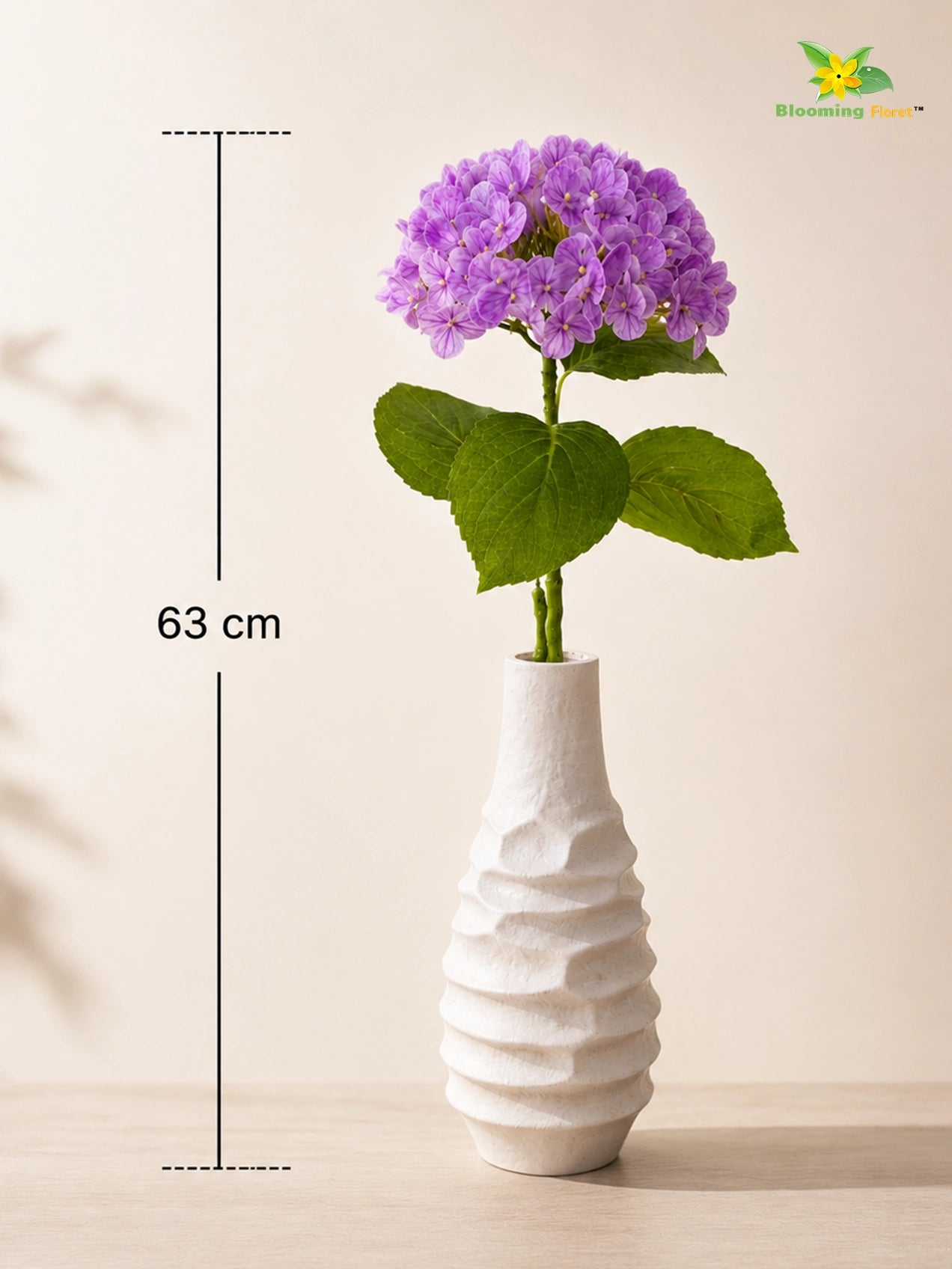 Hydrangea Flower Stick | Lavender | 63 cm