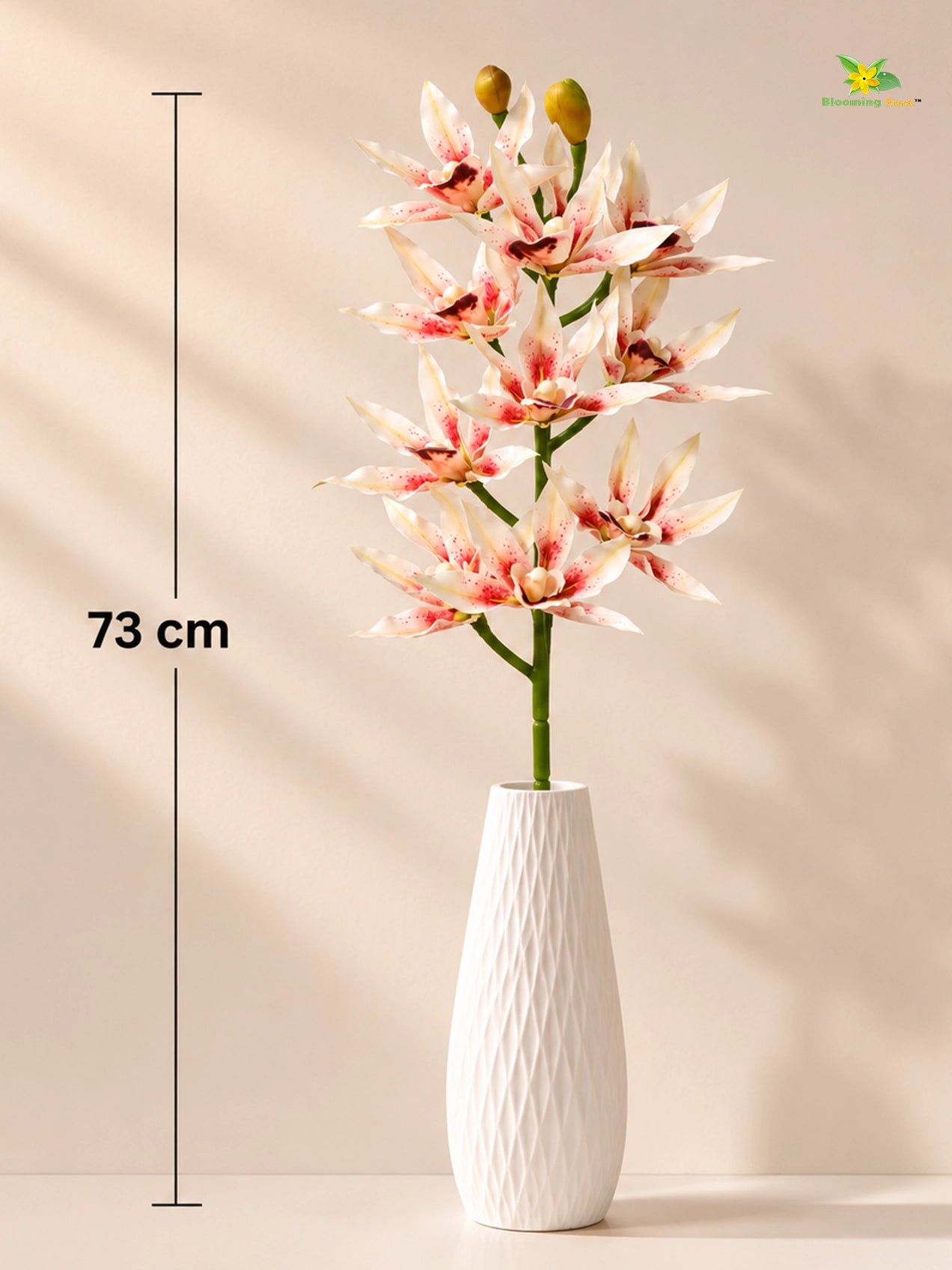 Orchid Flower Stick | White and Pink | 73 cm