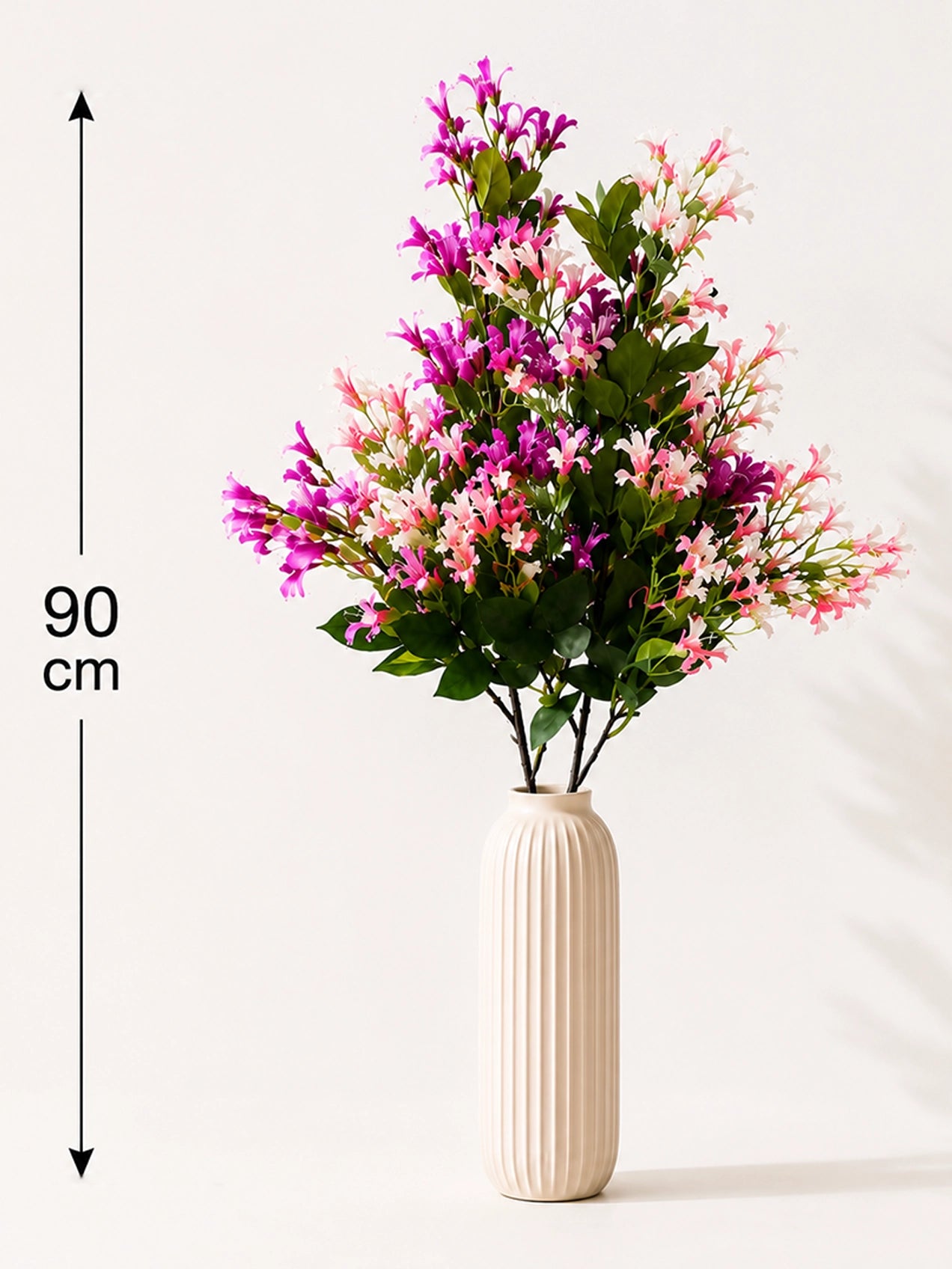 Japanese Honeysuckle Flower Bunch | Light Pink, White and Purple | 90 cm
