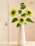 Artificial Sunflower Stick | Green | 78 cm