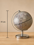 Silver Globe | Plain Silver Stand | 19 cm