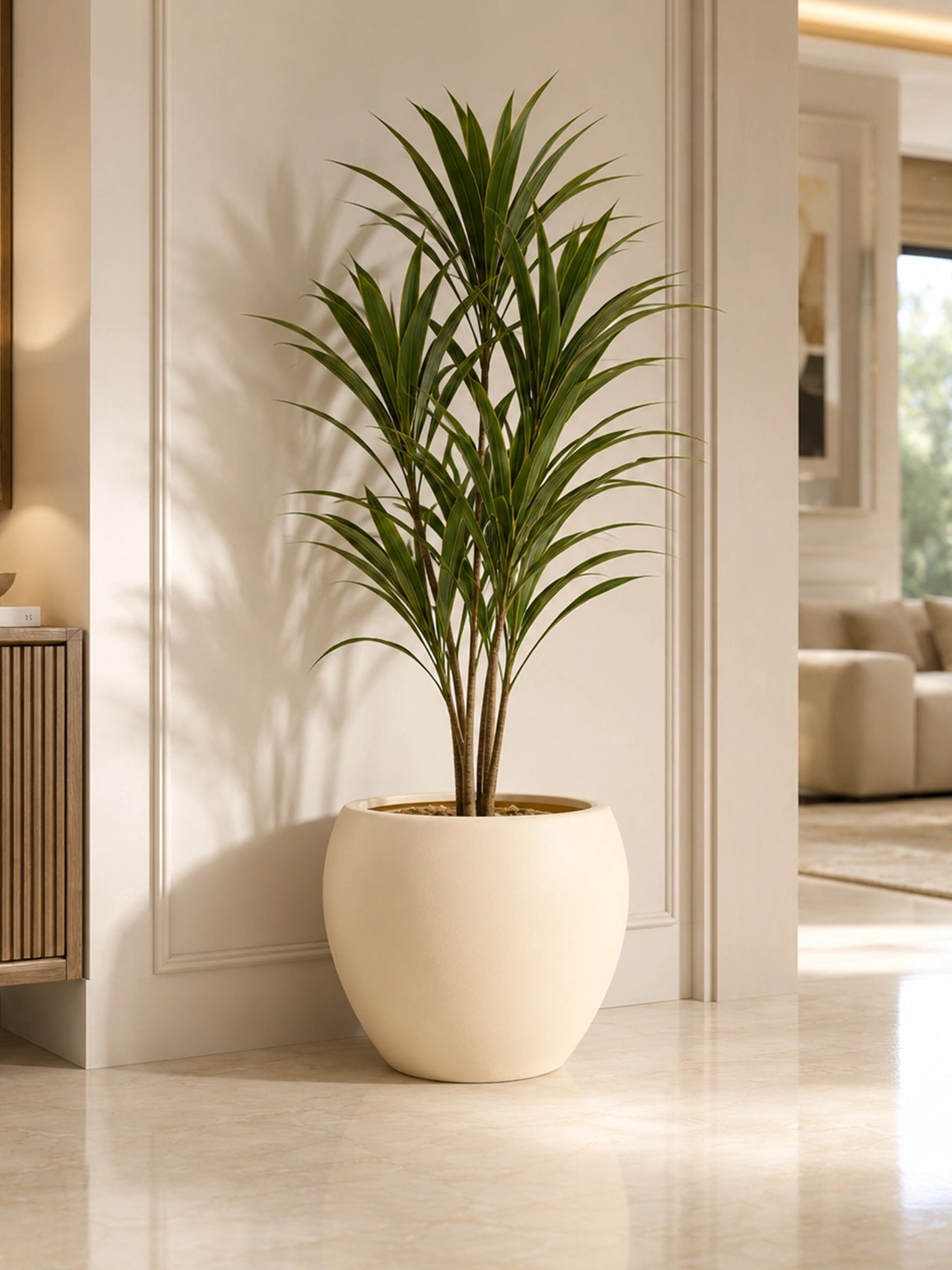 Oval Planter | Off White | 31 cm