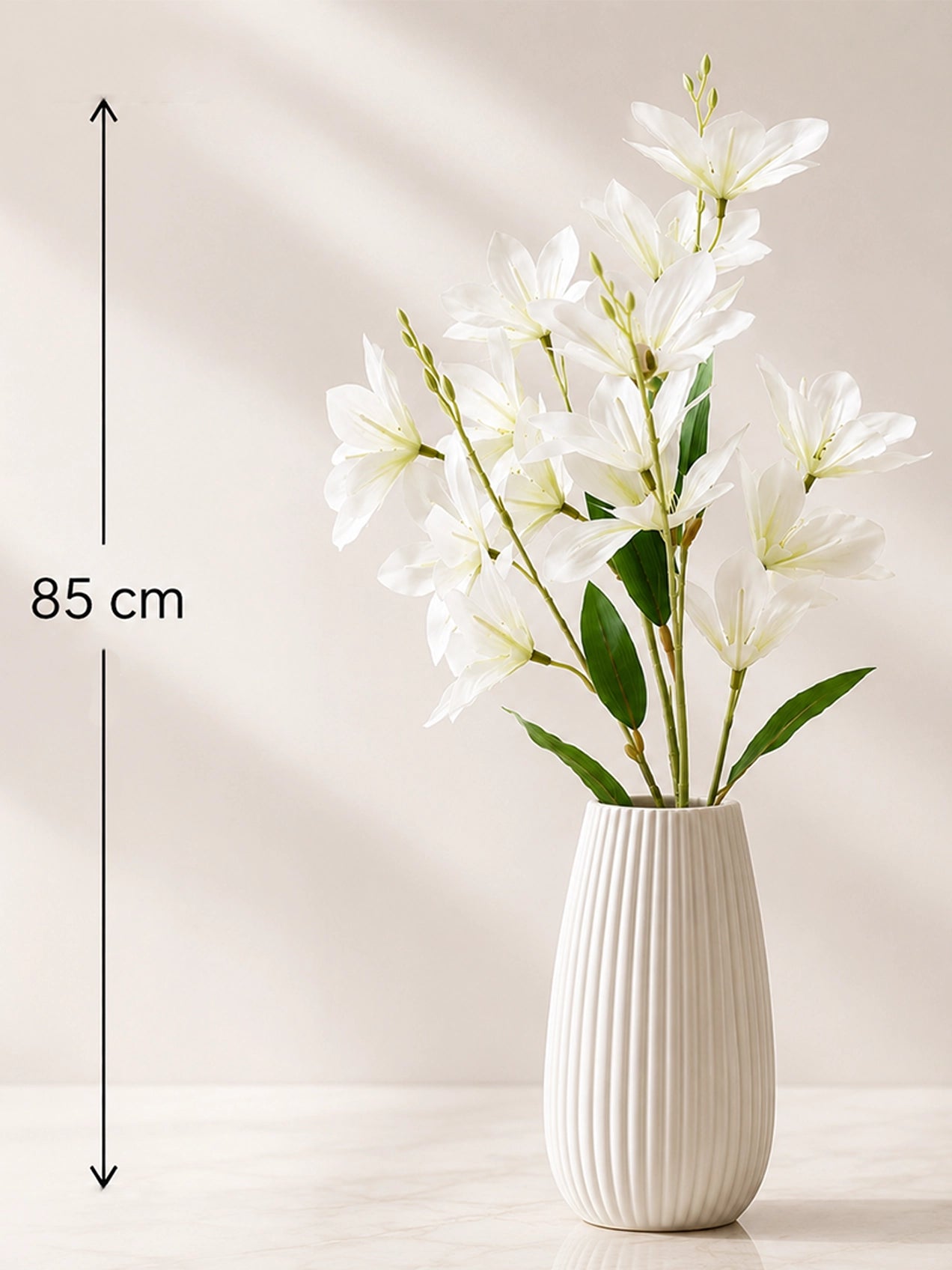 Artificial Magnolia Flower Stick | White | 85 cm