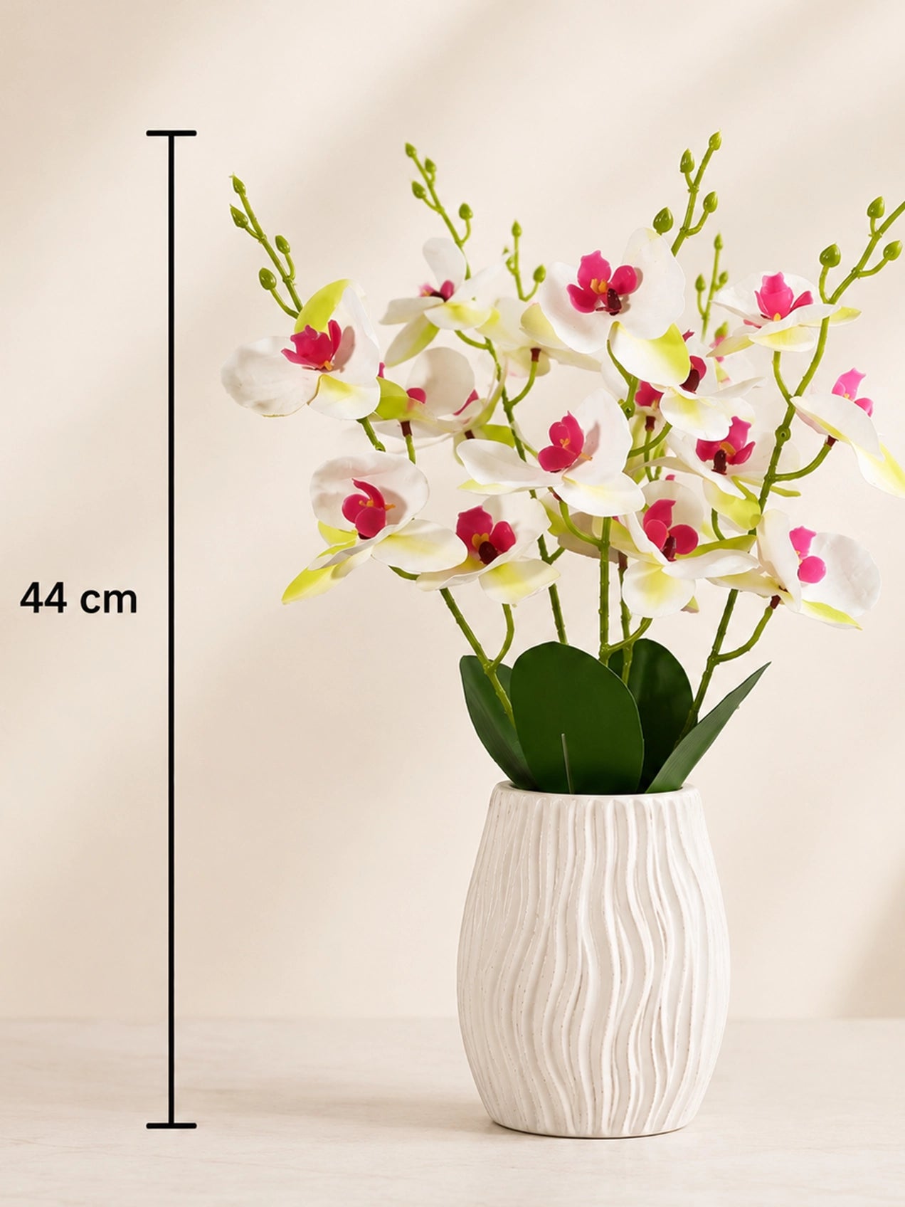 Orchid Bunch | Off-White | 44 cm
