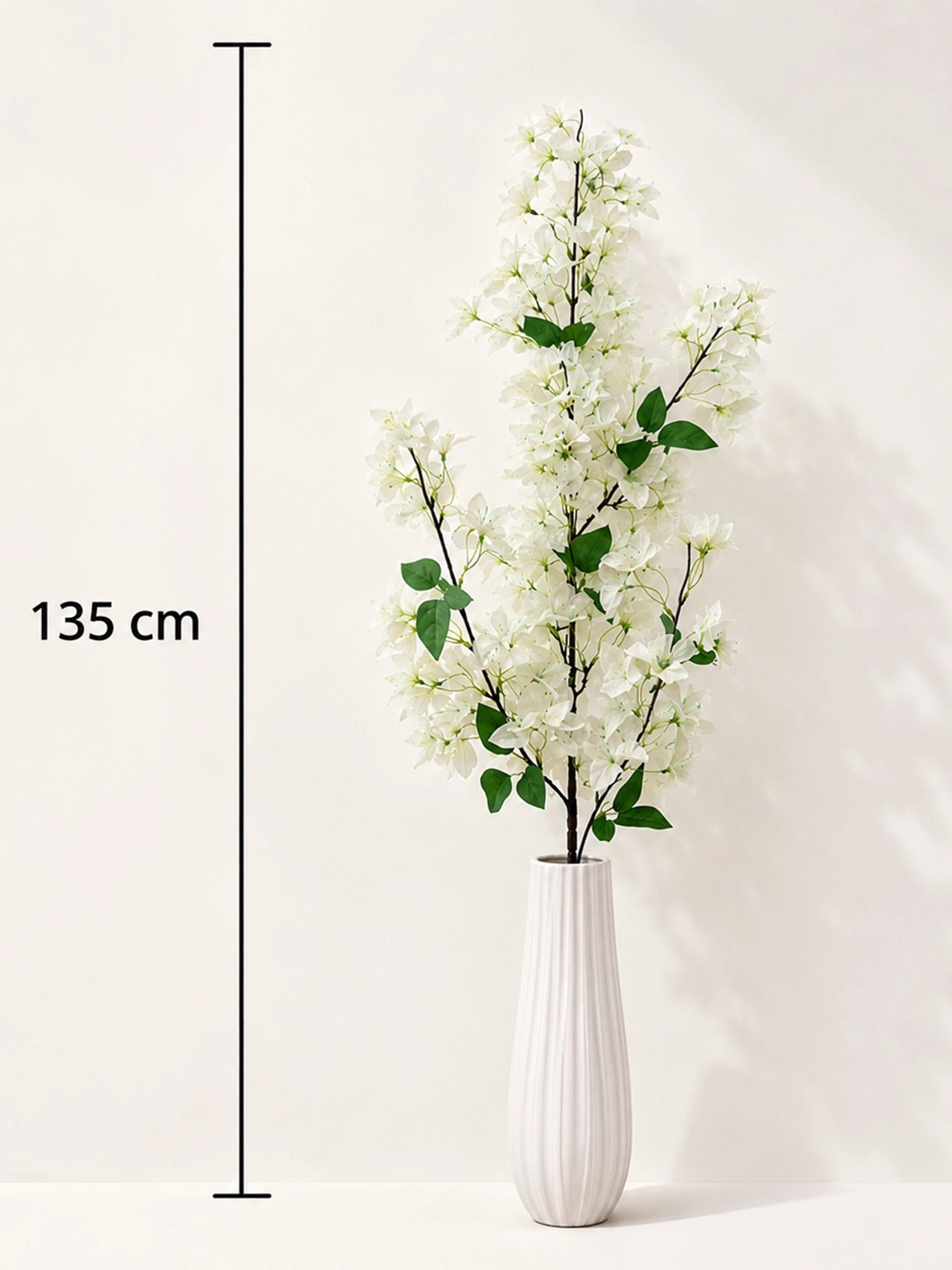 Artificial Bougainvillea Stick | White | 135 cm | Set of 2