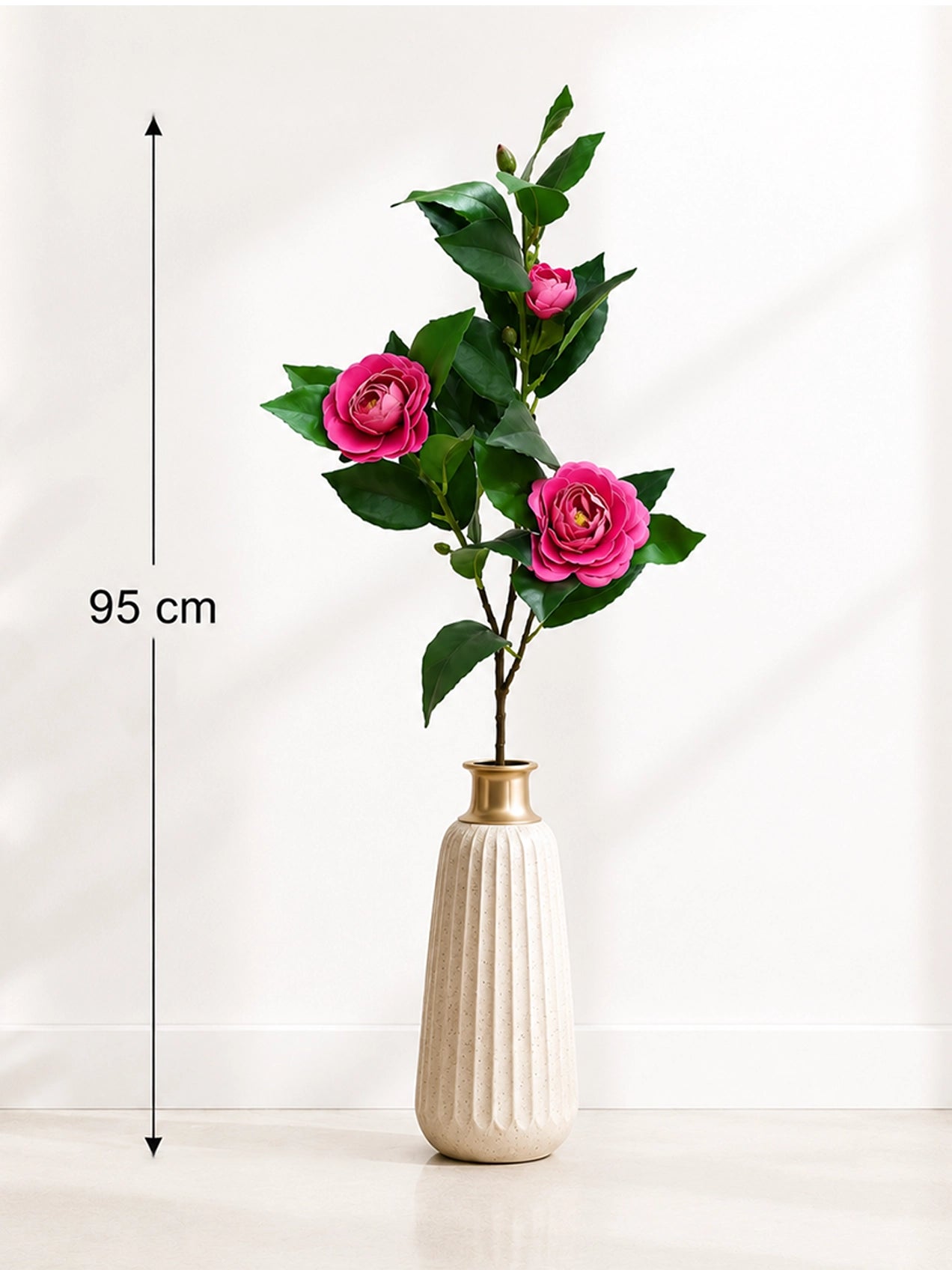 Artificial Rose Stick | Dark Pink | 95 cm