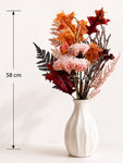 Autumn Essence Faux Dahlia Bouquet | Pink | 58 cm