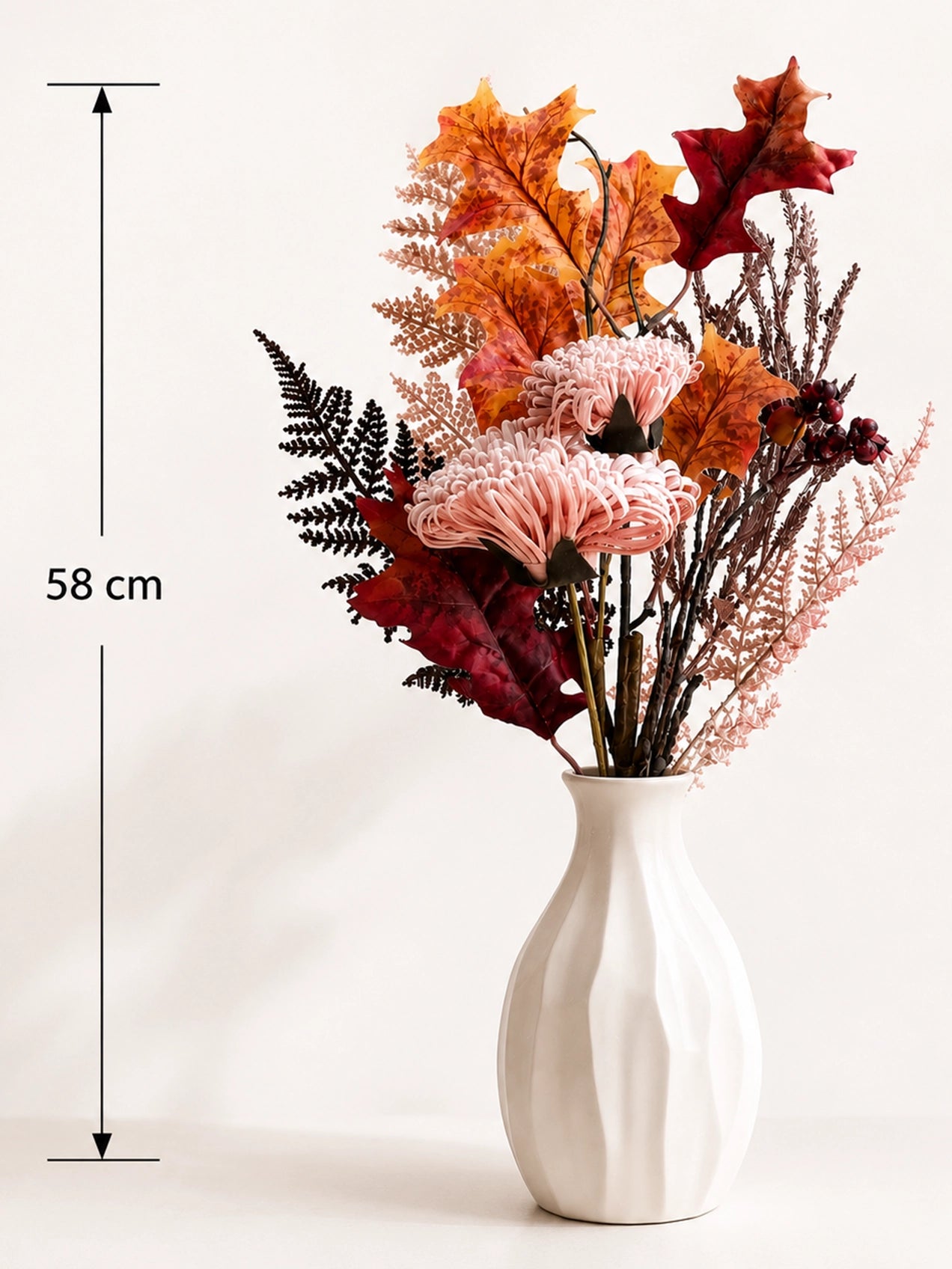 Autumn Essence Faux Dahlia Bouquet | Pink | 58 cm