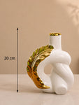 Modern Ceramic Leaf Vase | White | 20 cm