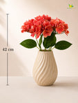 Artificial Hydrangea Flower Bunch | Pink | 42 cm