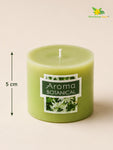 Jasmine Scented Pillar Candles | 5 cm | Set of 2, 6 Pcs