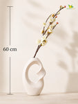 Artificial Plum Blossom Flower Stick | White | 60 cm | Set of 2