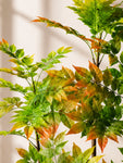 Minimalistic Faux Autumn Sumac Tree | 120 cm | With Basic Pot