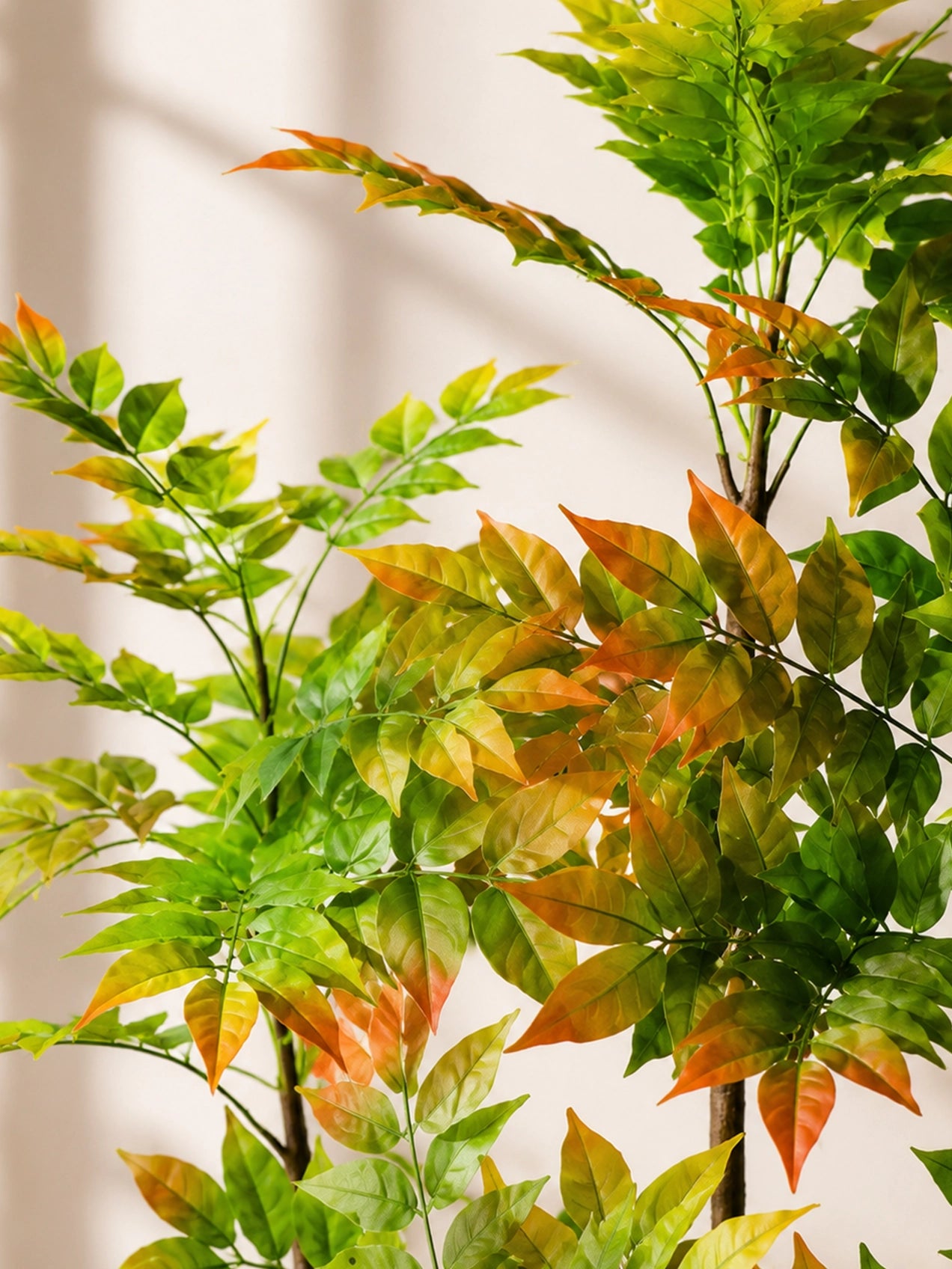 Minimalistic Faux Autumn Sumac Tree | 120 cm | With Basic Pot