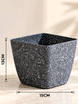Coarse Textured Square Planter Pot | 13 cm | Set of 5