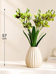 Artificial Cymbidium Orchid Flower Bunch | Green | 57 cm