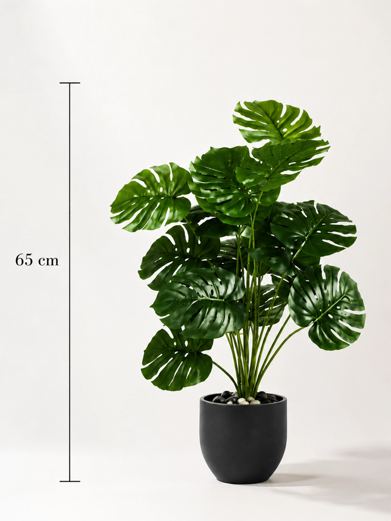 Artificial Monstera Plant | 73.5 cm | 18 Leaves | With Basic Pot