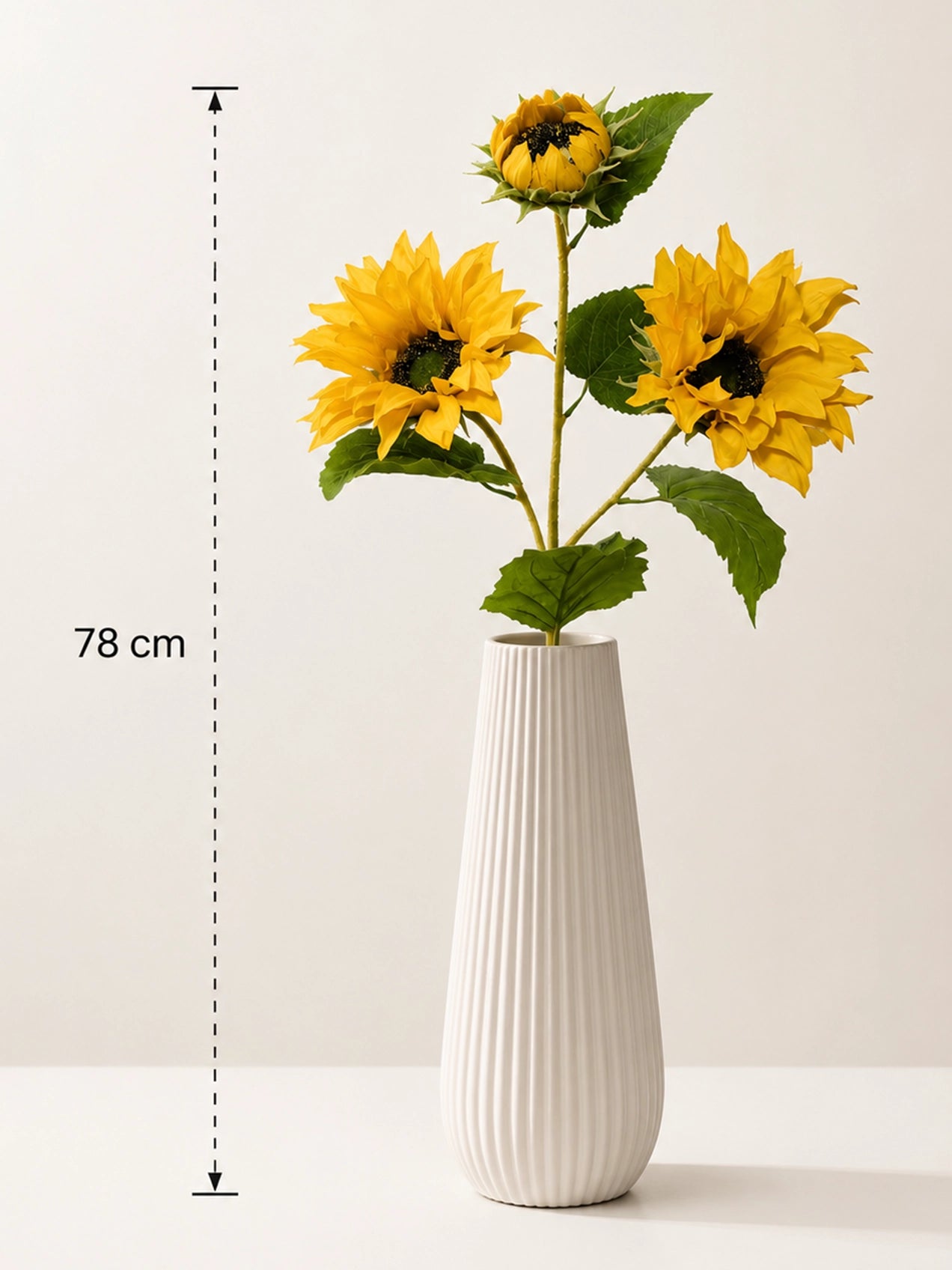 Artificial Sunflower Stick | Yellow | 78 cm | Set of 2