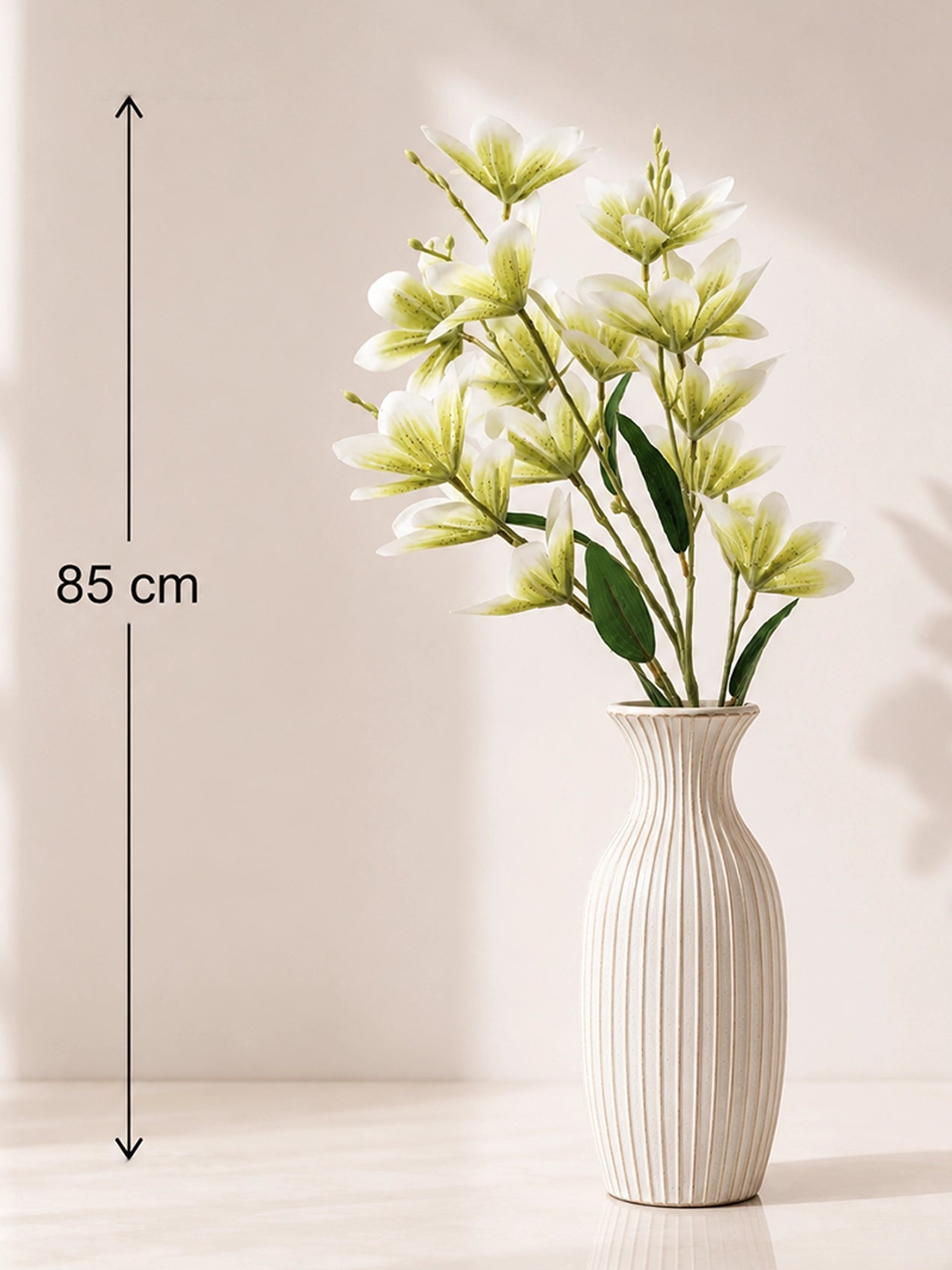 Artificial Magnolia Flower Stick | Green | 85 cm