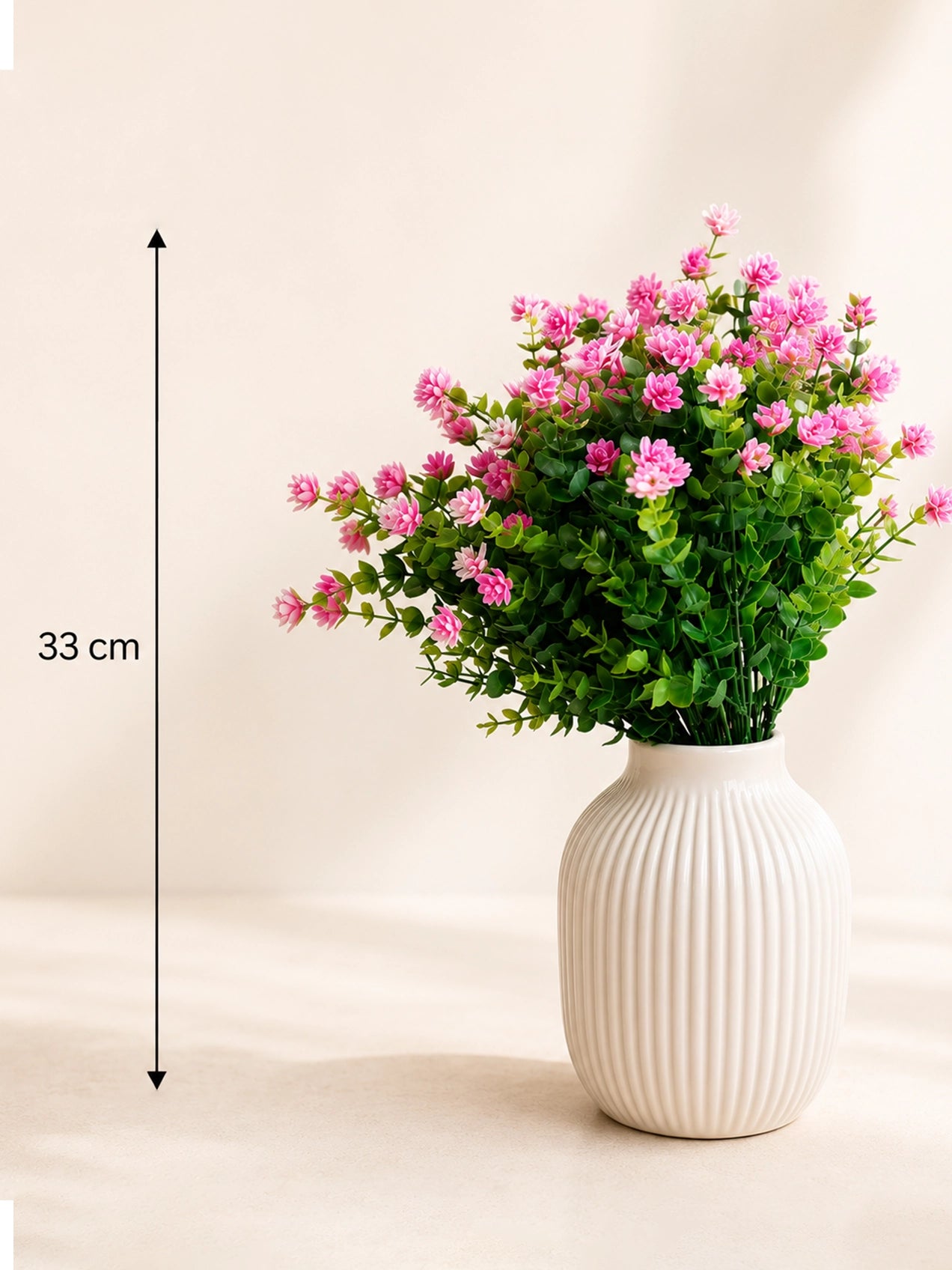 Artificial Kalanchoe Flower Bunch | Pink | 33 cm