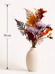 Autumn Essence Faux Dahlia Bouquet | Purple | 58 cm