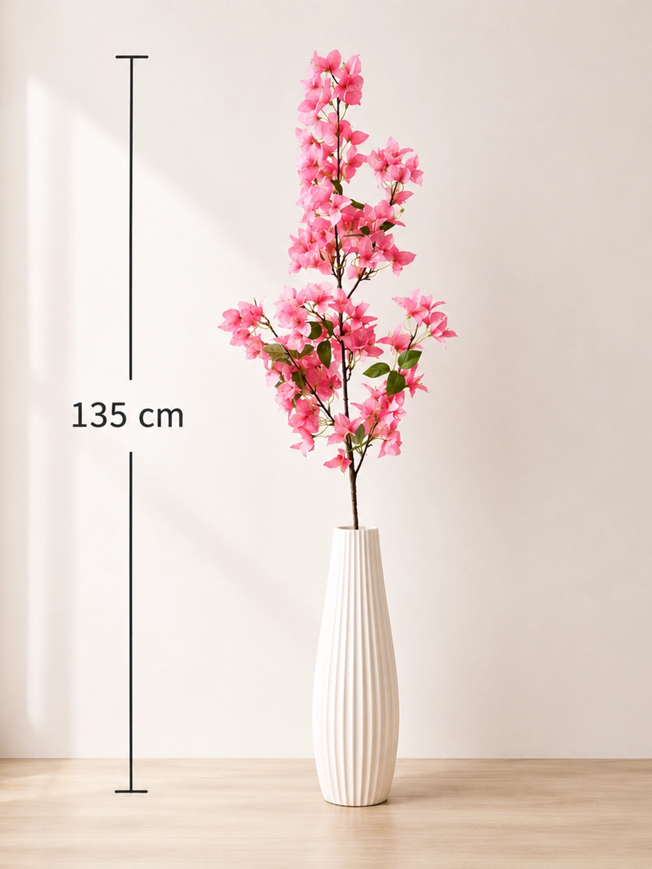 Artificial Bougainvillea Stick | Light Pink | 135 cm | Set of 2