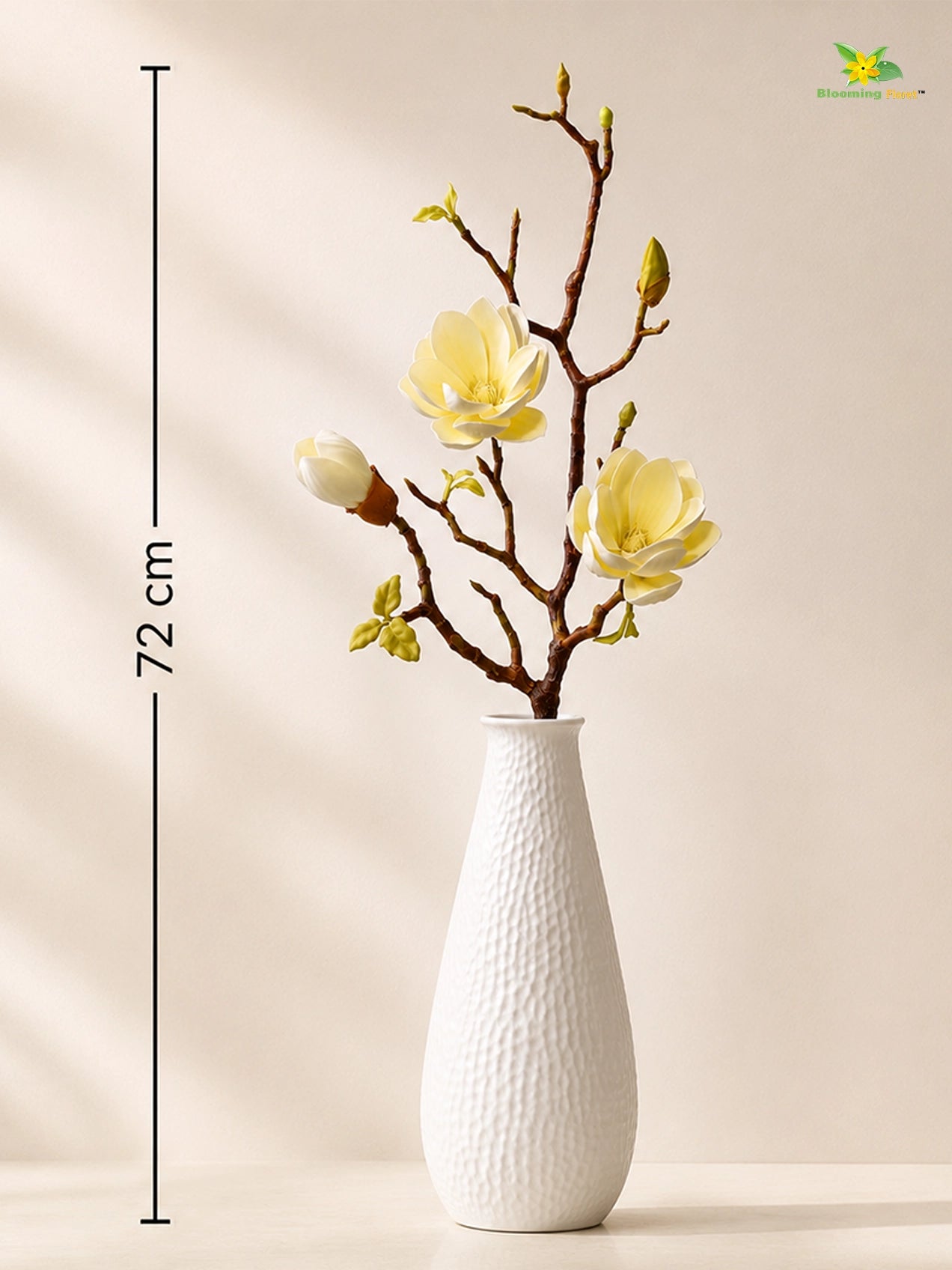 Magnolia Ikebana Flower Stick | White | 72 cm | Set of 2