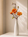 Reed Diffuser & Candle Set with Yellow Magnolia Ikebana