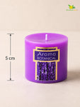 Lavender Scented Pillar Candles | 5 cm | Set of 2, 6 Pcs
