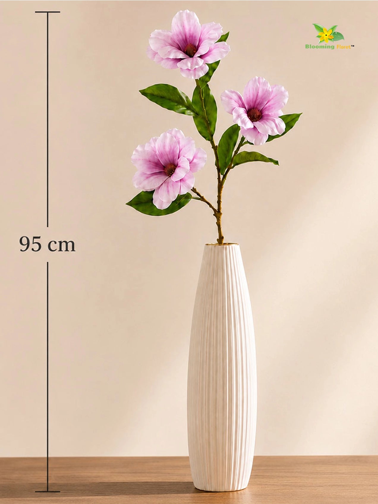Magnolia Flower Stick | Purple | 95 cm