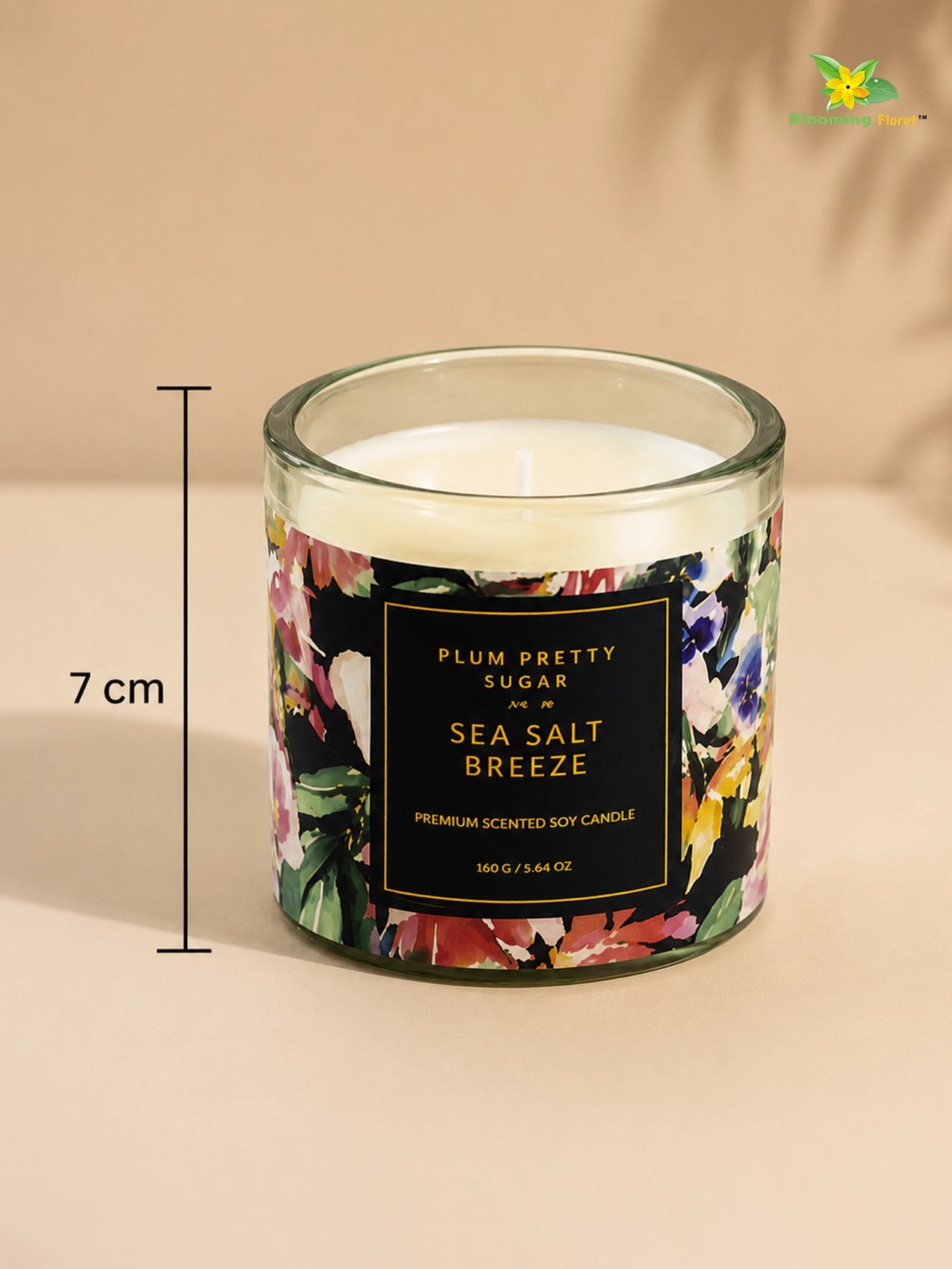 Scented Candle Glass Jar | Sea Salt | 6 cm | Set of 2