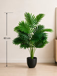 Artificial Areca Palm Plant | 80 cm | 18 Leaves | With Basic Pot