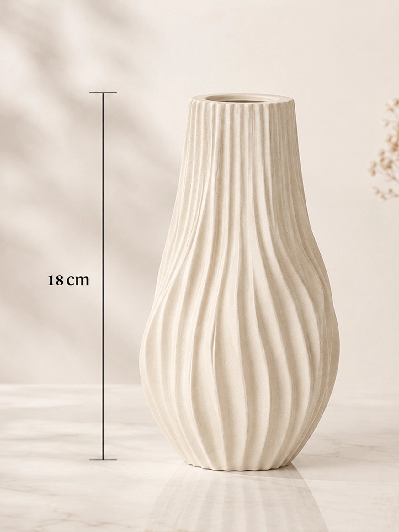 Ribber Spiral Vase | 18 cm