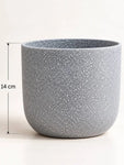 Round Base Fiber Pot | Grey | 10 cm