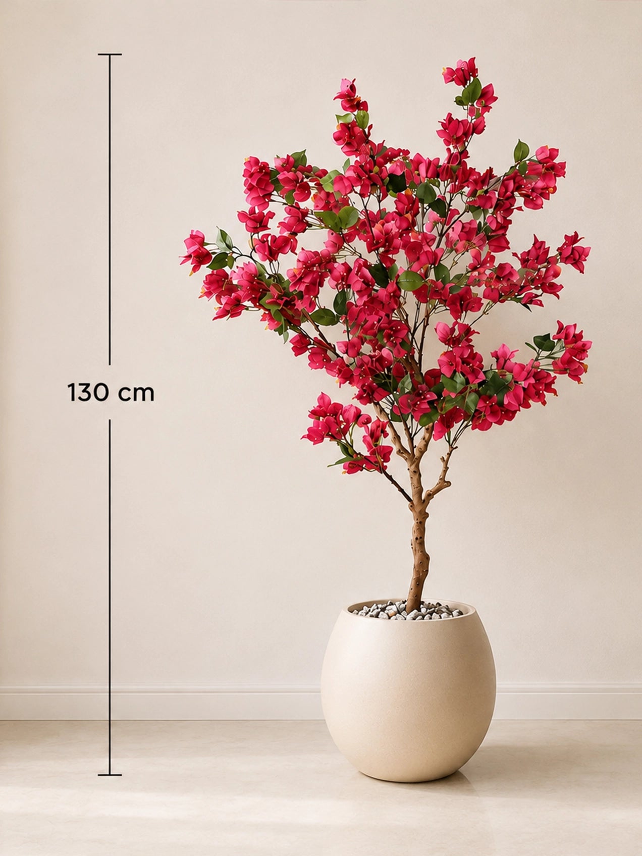Artificial Bougainvillea Plant | 130 cm | 450 Flowers | Basic Pot