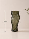 Twisted Glass Vase | Black | 23 cm