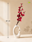 Artificial Plum Blossom Flower Stick | Dark Pink | 60 cm | Set of 2