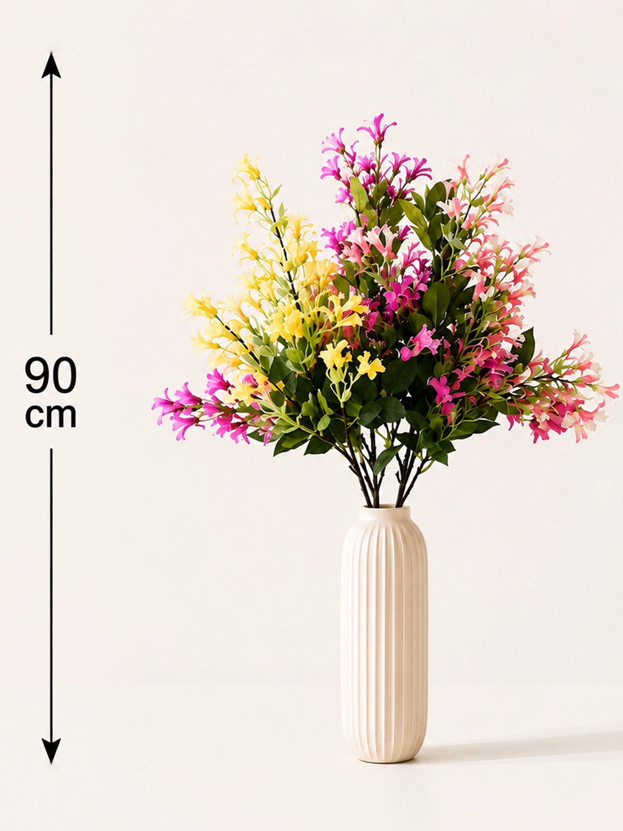 Japanese Honeysuckle Flower Bunch | Light Pink, Yellow and Dark Pink | 90 cm